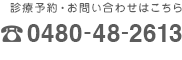 診療予約・お問い合わせはこちら 048-48-2613